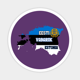 Estonia map & flag Magnet